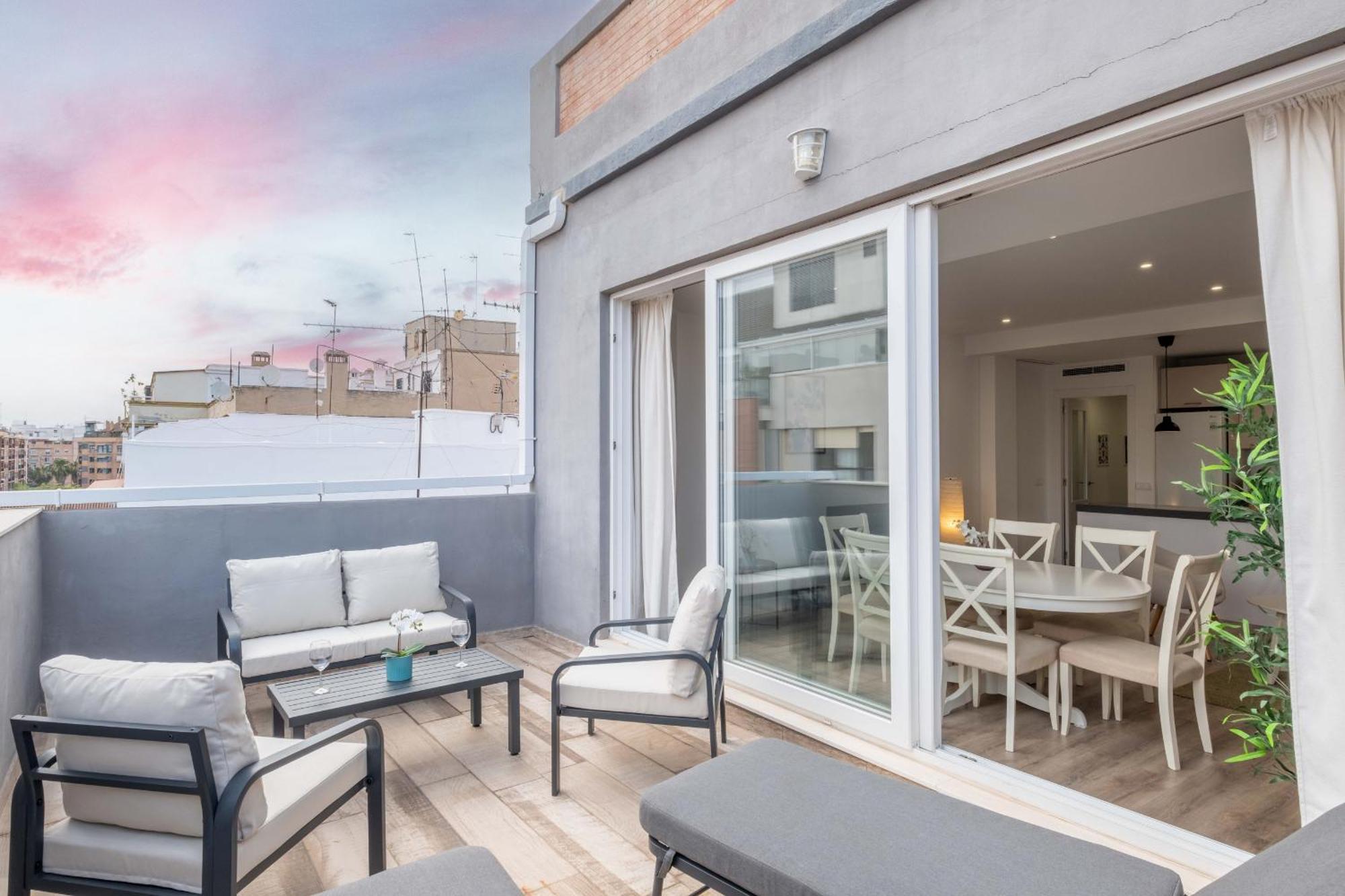 Spacious Penthouse With Private Terrace Valensiya Dış mekan fotoğraf